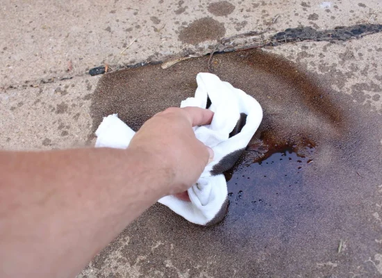 off from concrete staining